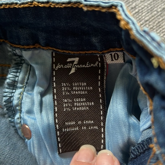 7 For All Mankind Distressed Shorts Size Girls 10 - Picture 6 of 6